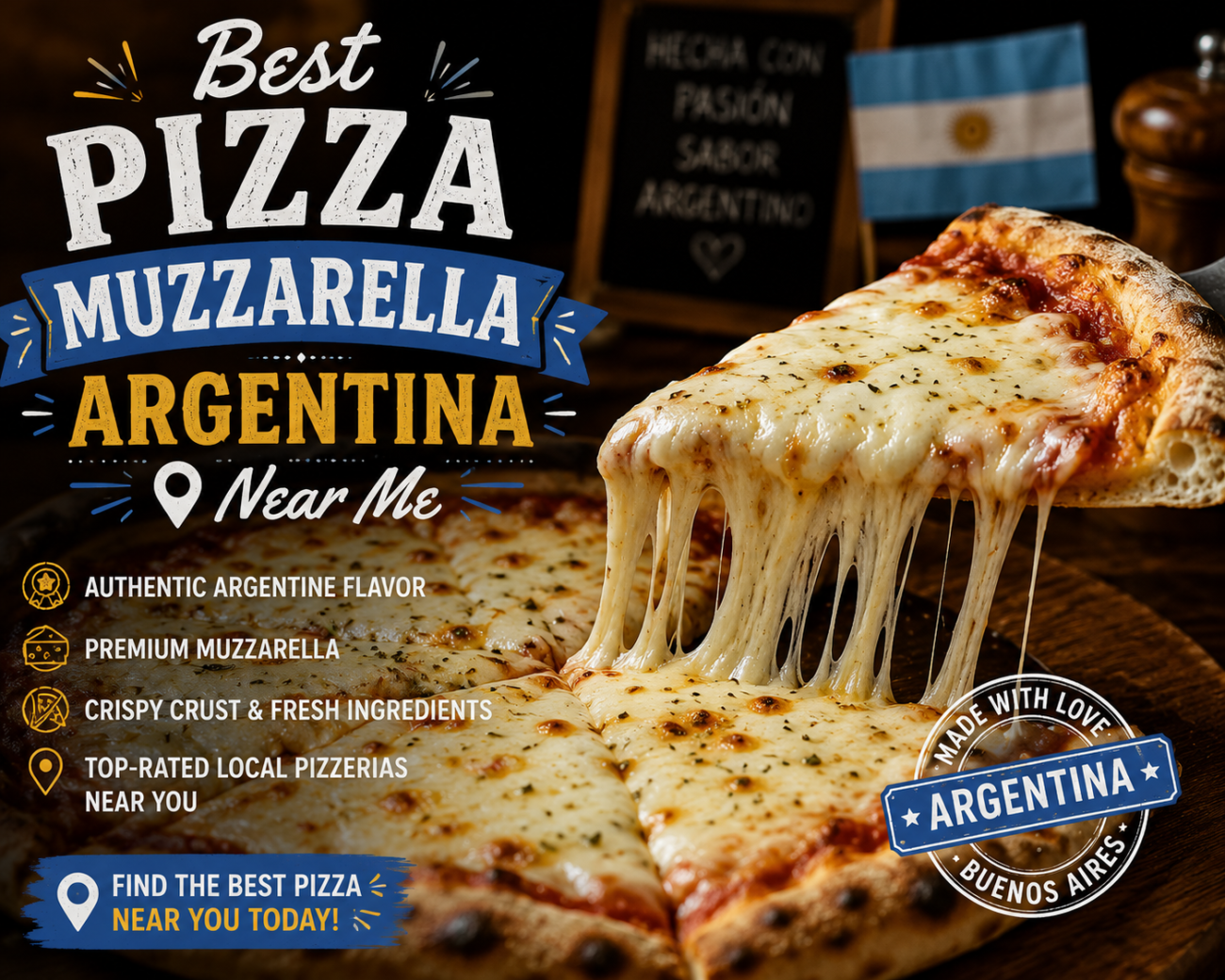 Best Pizza Muzzarella Argentina Near Me